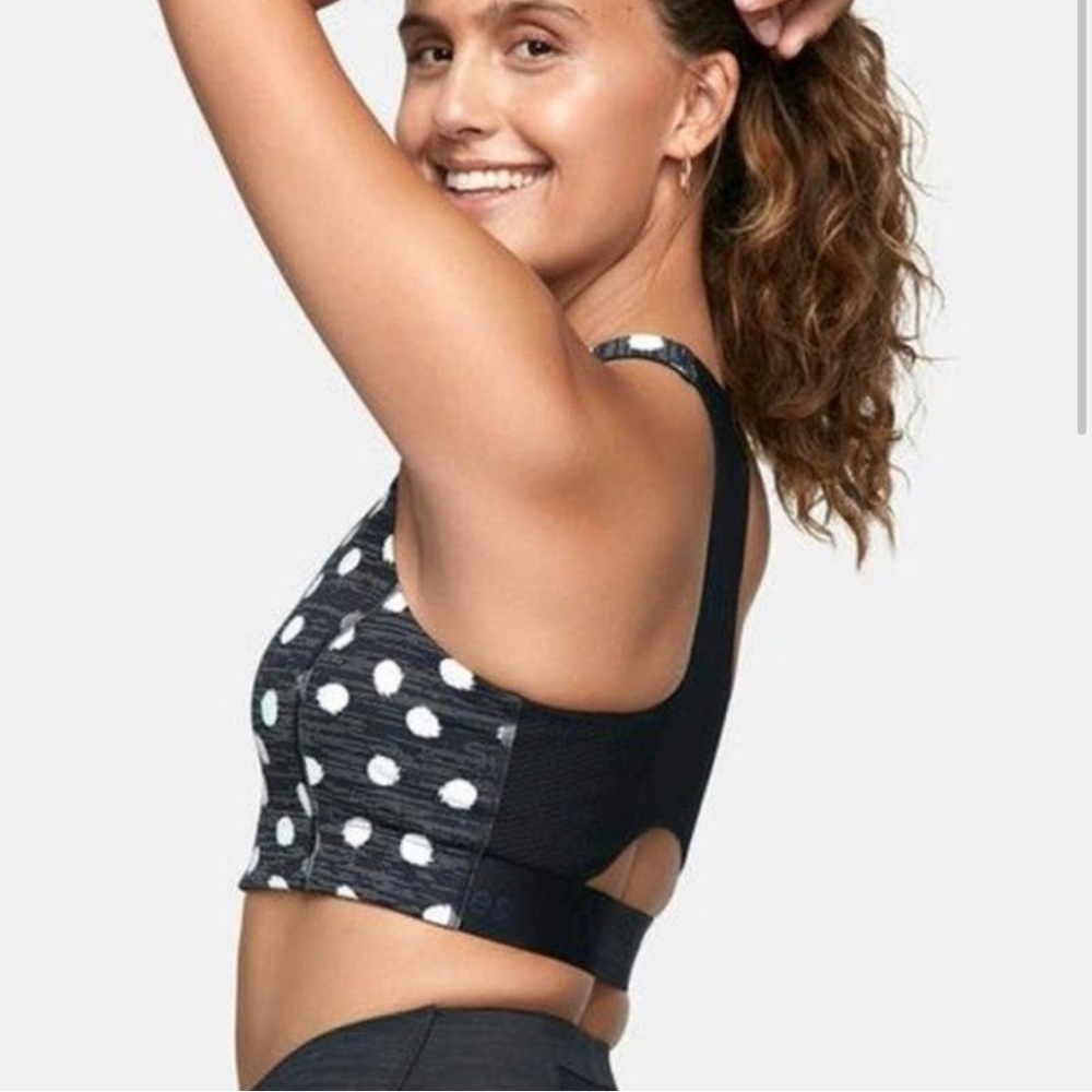 Like New Outdoor Voices Doing Things Black & White Polka Dot Sports Bra - Small
